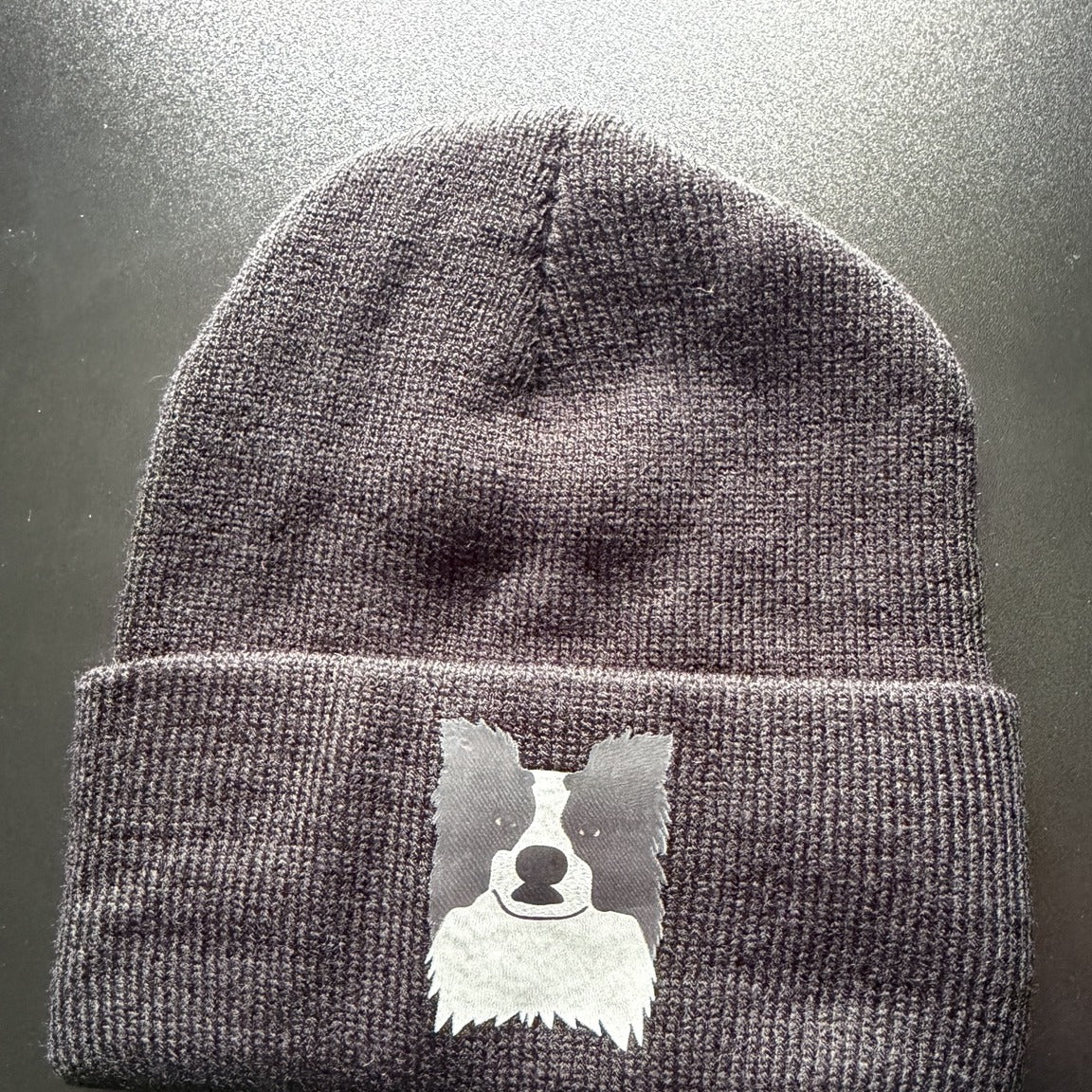 Black Border Collie Beanie Hat