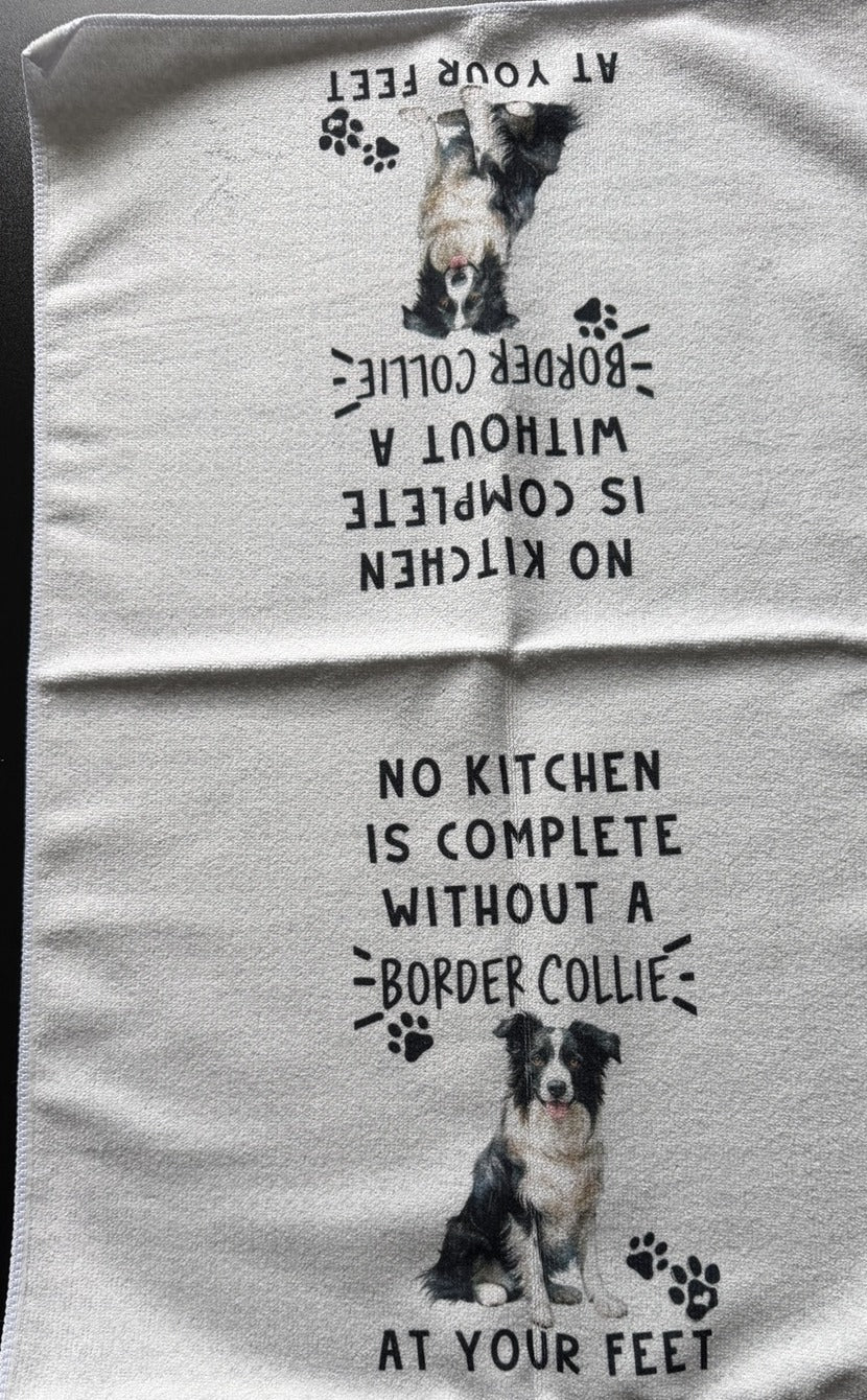 Border Collie Tea Towel