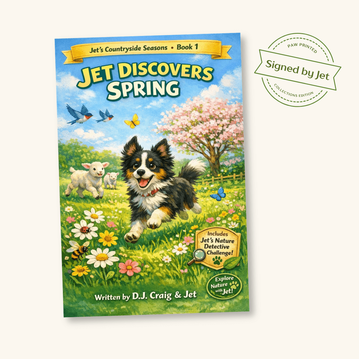 Jet Discovers Spring Book – Paw Printed Collector Edition