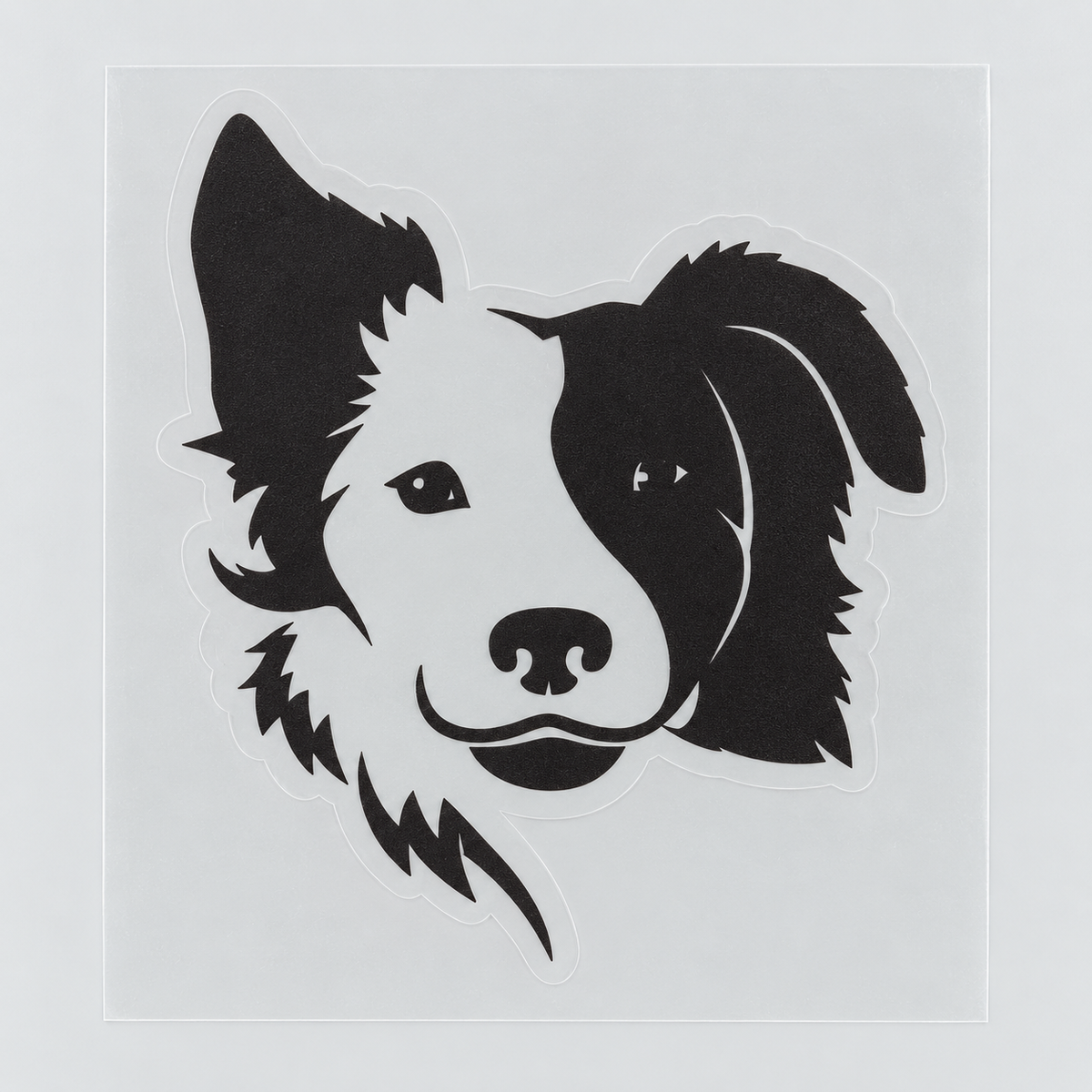 Border Collie Head Adhesive Decal