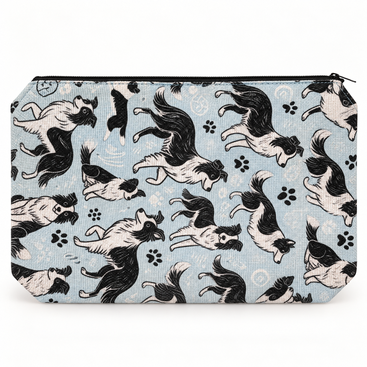 Blue Border Collie Multipurpose Zip Bag