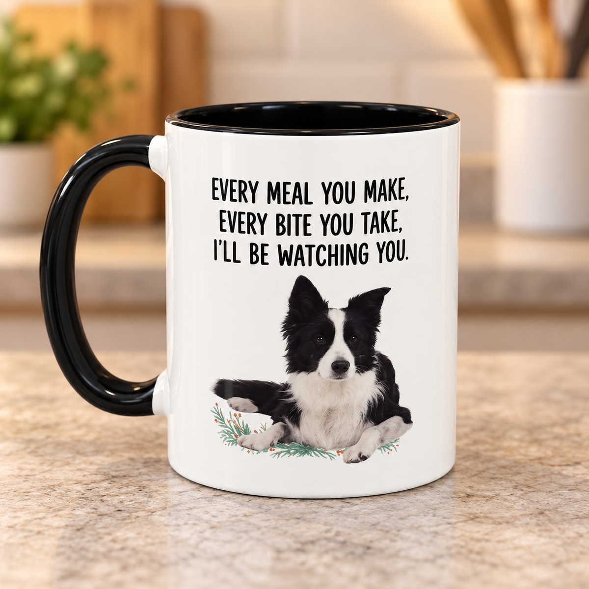 Border Collie & Peacock Ceramic Mugs – Choice of Designs