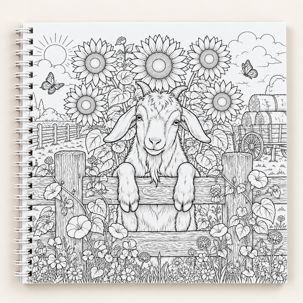 Goat Colouring Book