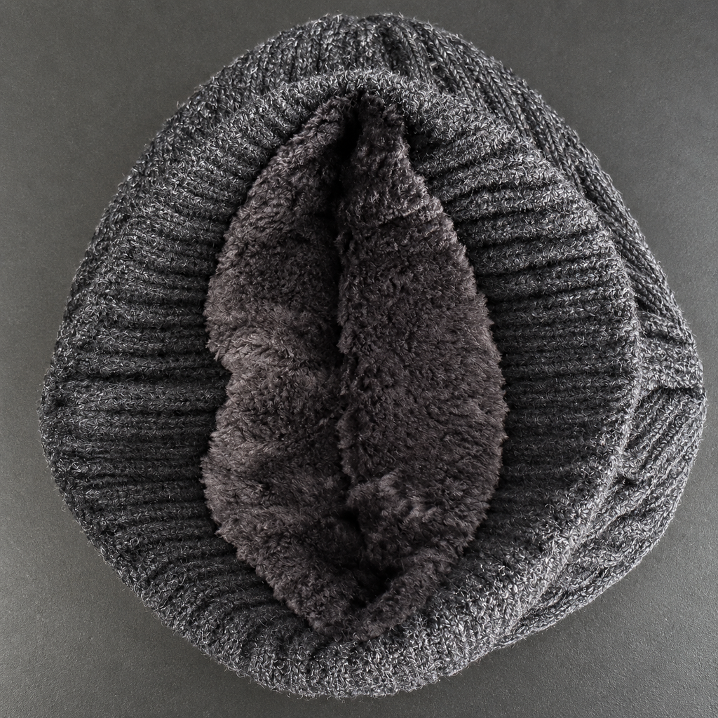 Fleece-Lined Border Collie Winter Hat