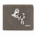 Merle Border Collie Bifold Wallet with Personalisation Badge