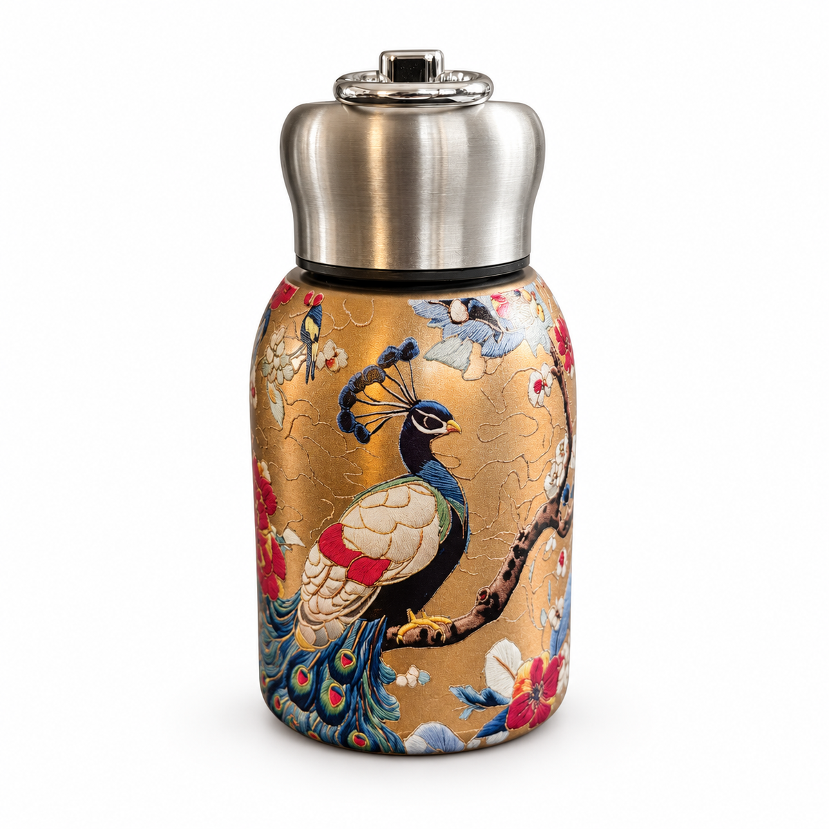 Peacock Small Metal Flask – 9 fl oz