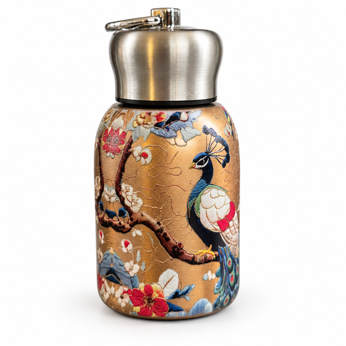 Peacock Small Metal Flask – 9 fl oz