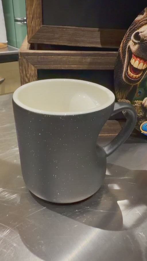 Border Collie Glitter Colour Changing Mug with heart Handle
