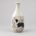 Border Collie & Lavender & Roses Ceramic Vase